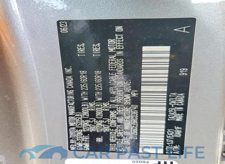 2T2GGCEZ6RC038740# 14