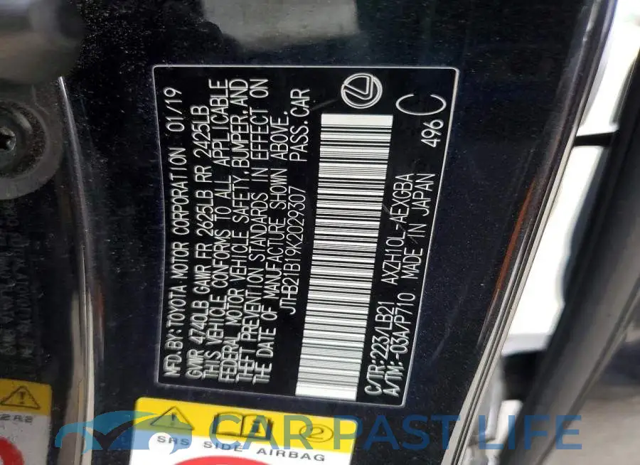 JTHB21B19K2029307# 13