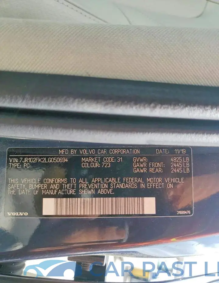 7JR102FK2LG050694# 12