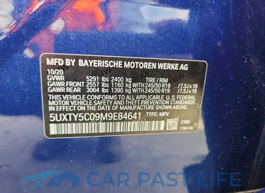 5UXTY5C09M9E84641# 13