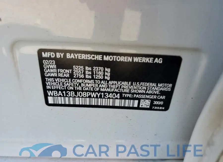 WBA13BJ08PWY13404# 12