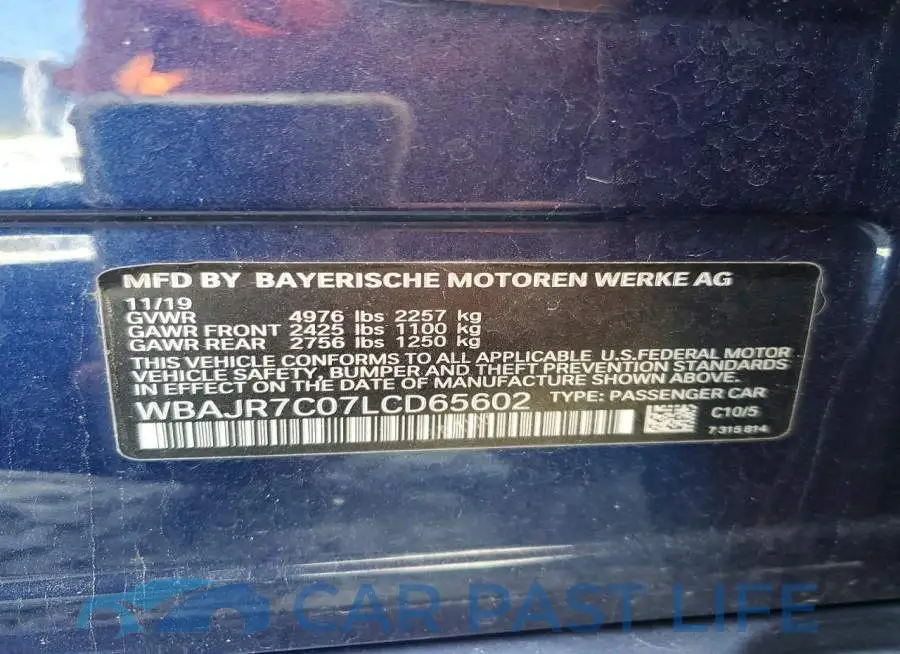 WBAJR7C07LCD65602# 12