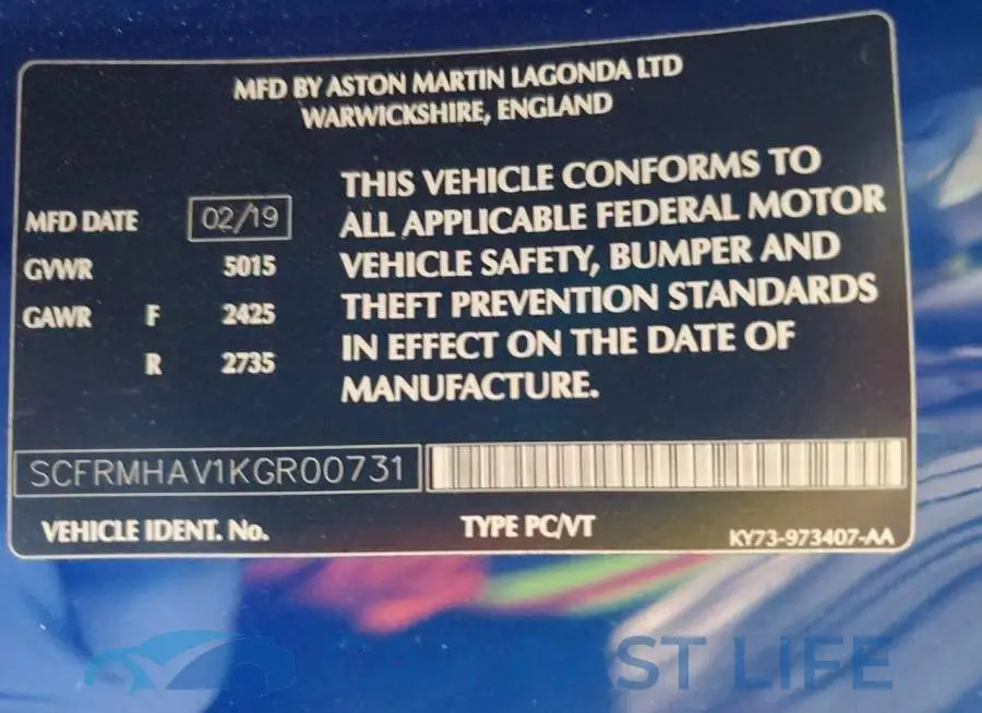 SCFRMHAV1KGR00731# 12