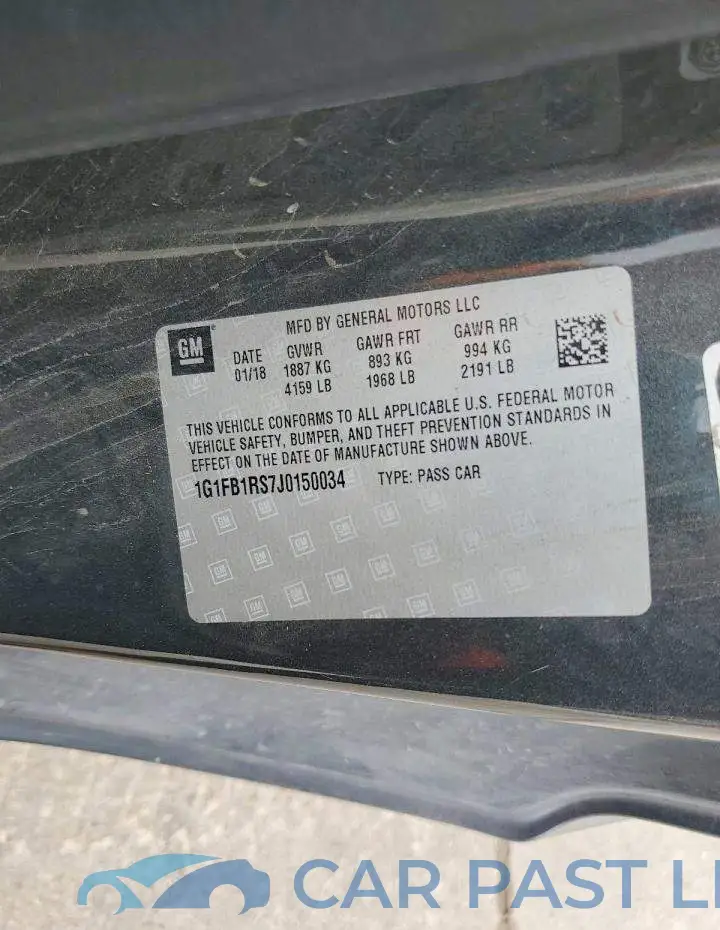 1G1FB1RS7J0150034# 12