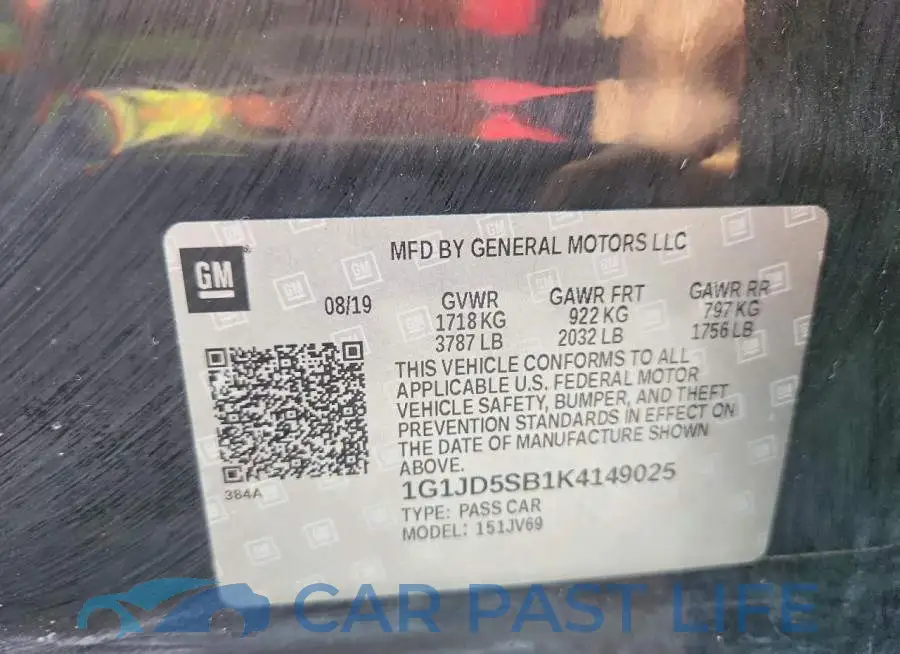 1G1JD5SB1K4149025# 12