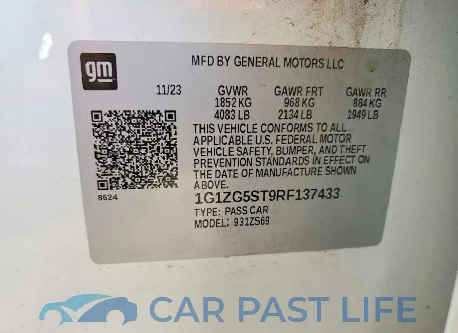 1G1ZG5ST9RF137433# 12