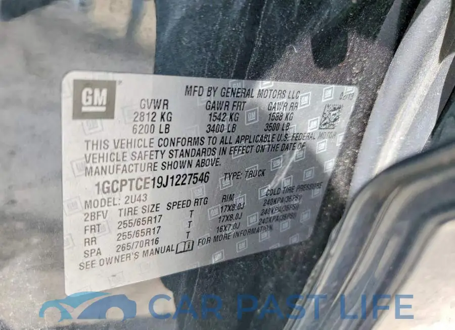 1GCPTCE19J1227546# 12
