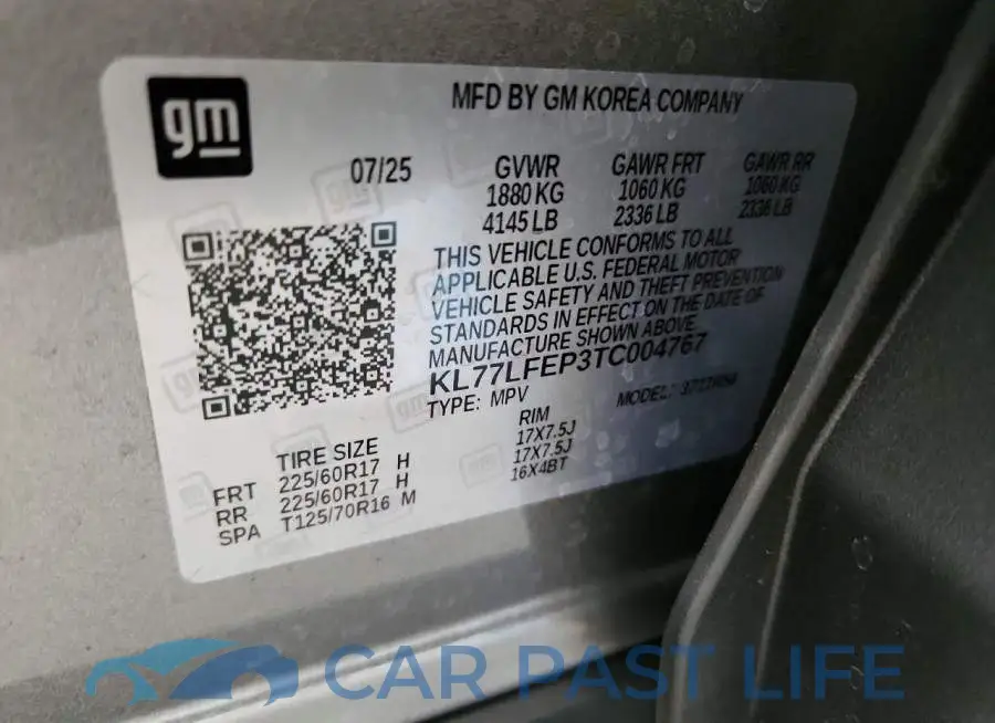 KL77LFEP3TC004767# 14
