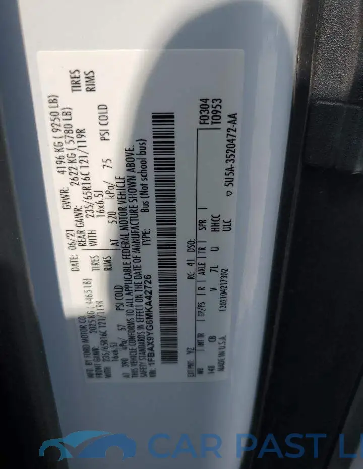 1FBAX9YG6MKA42726# 13