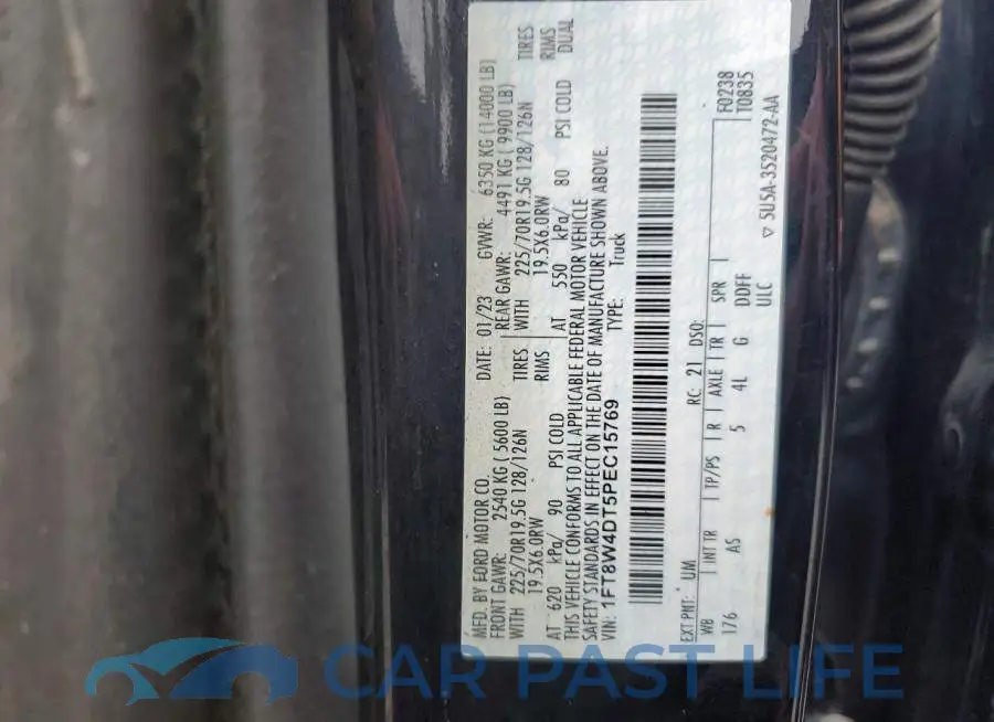 1FT8W4DT5PEC15769# 13