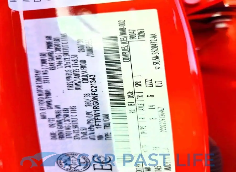 1FTFW1RG0NFC21343# 12