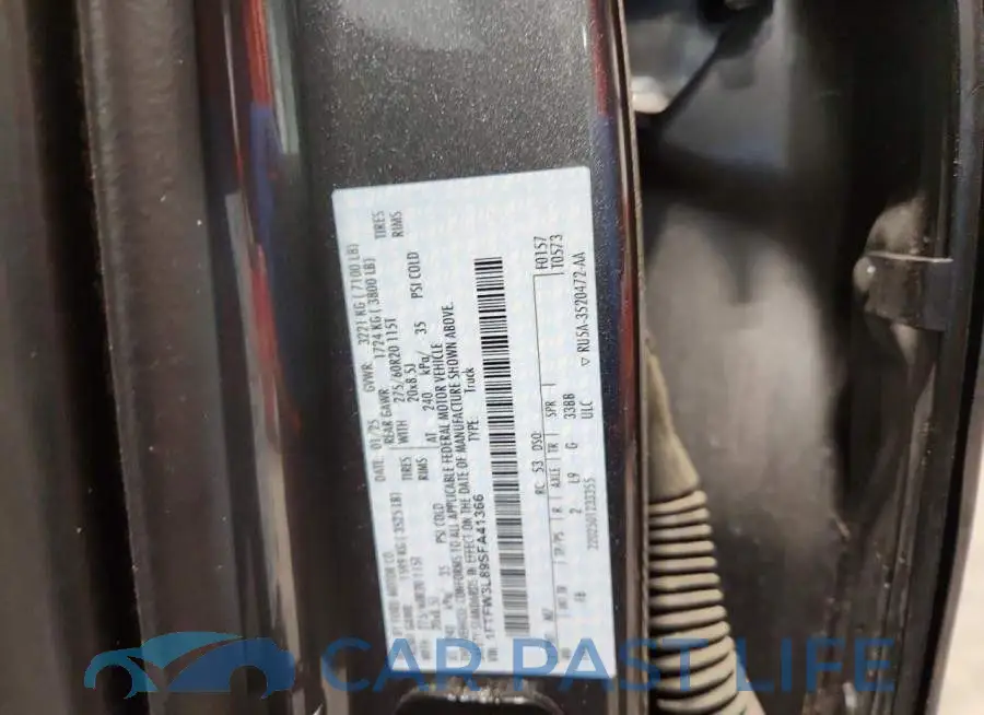 1FTFW3L89SFA41366# 12
