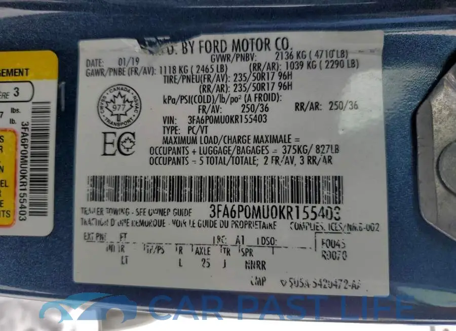 3FA6P0MU0KR155403# 12