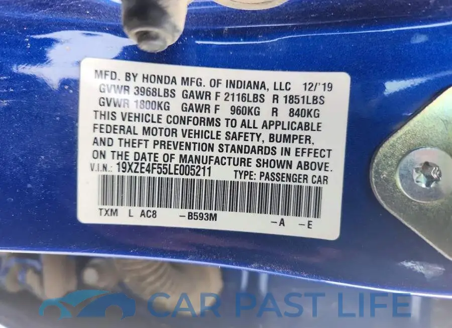 19XZE4F55LE005211# 13