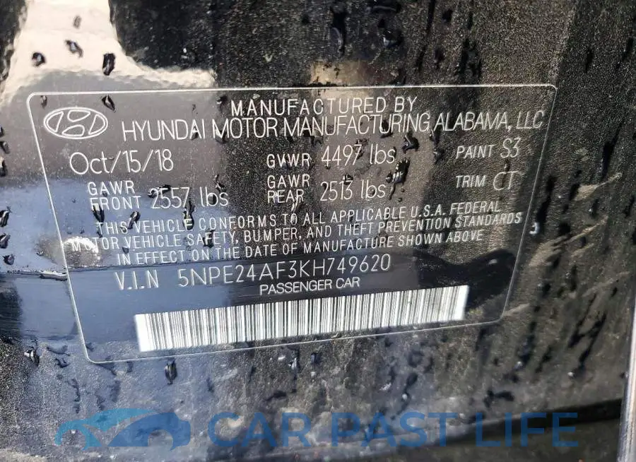5NPE24AF3KH749620# 13