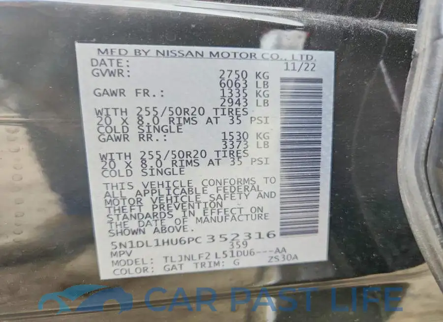 5N1DL1HU6PC352316# 13