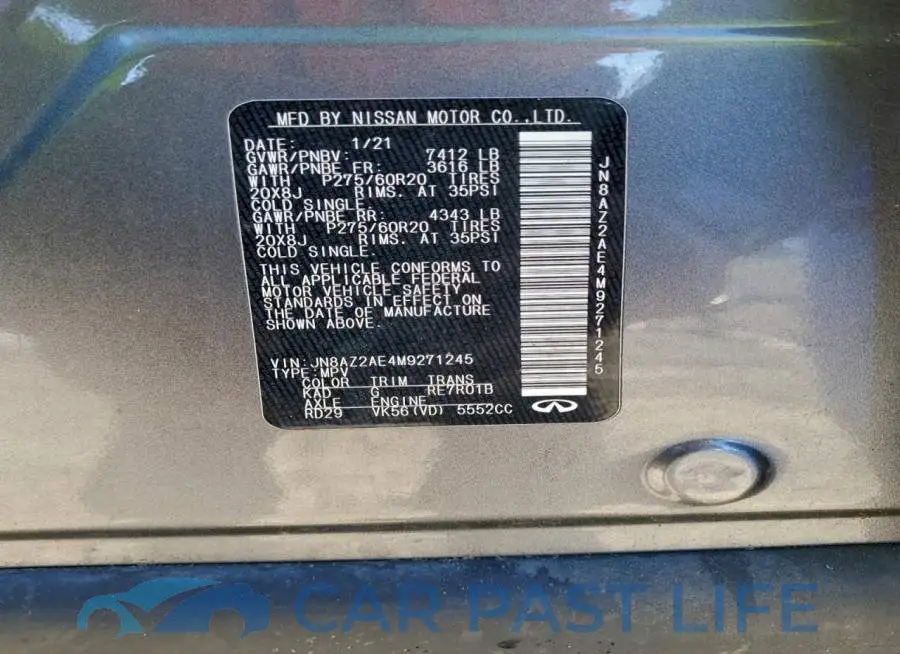 JN8AZ2AE4M9271245# 14