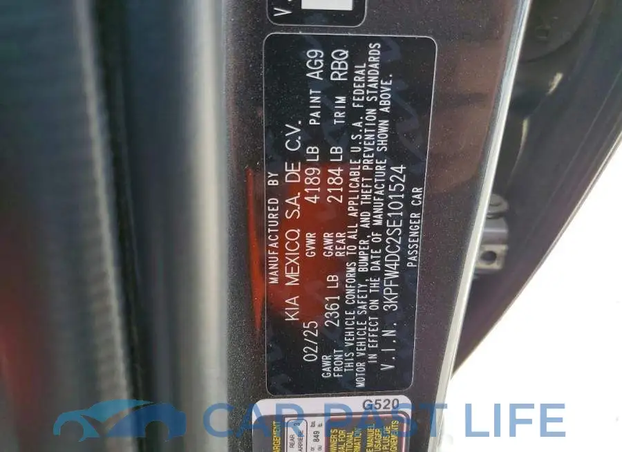 3KPFW4DC2SE101524# 12