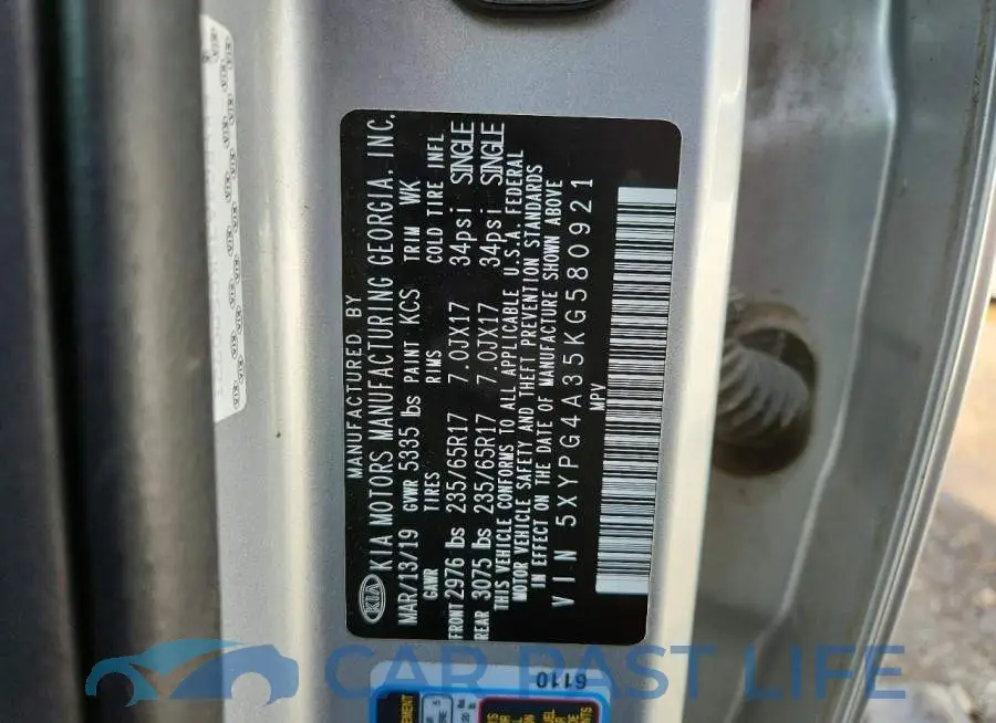 5XYPG4A35KG580921# 13