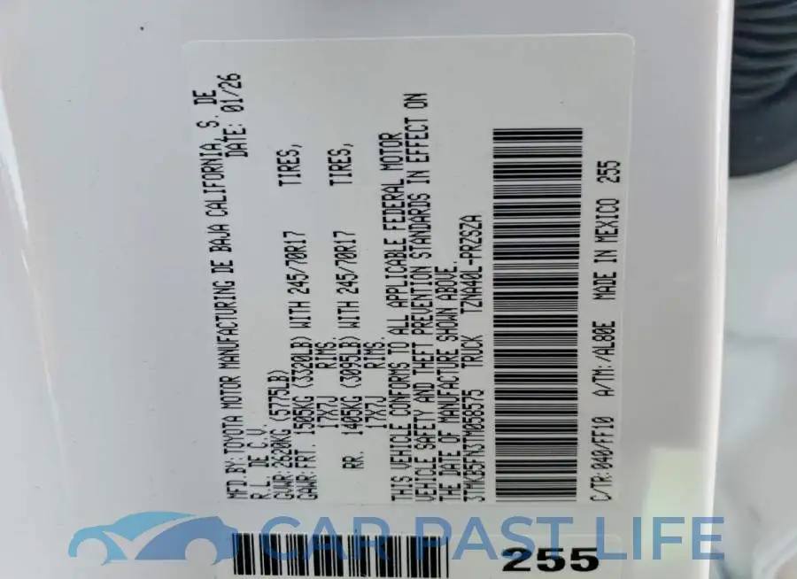 3TMKB5FN3TM058575# 12