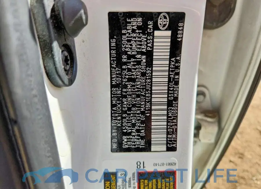 4T1BK1EB5JU281592# 12
