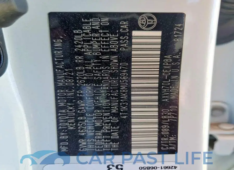 4T1K31AK8MU569470# 13