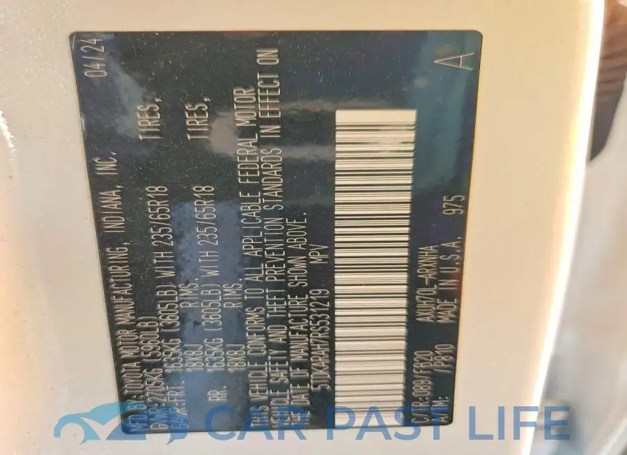 5TDKARAH7RS531219# 12