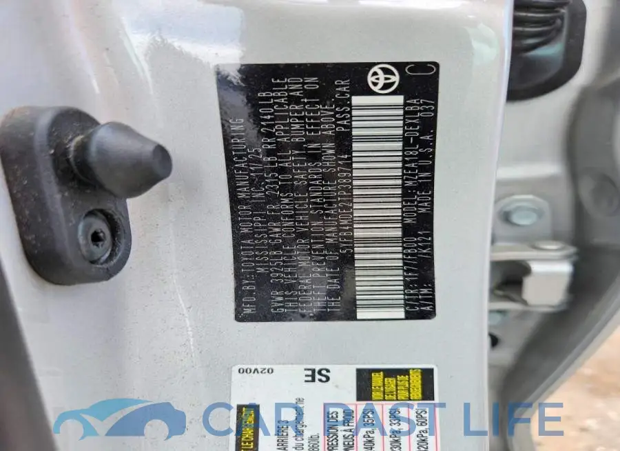 5YFB4MDE2TP389714# 12