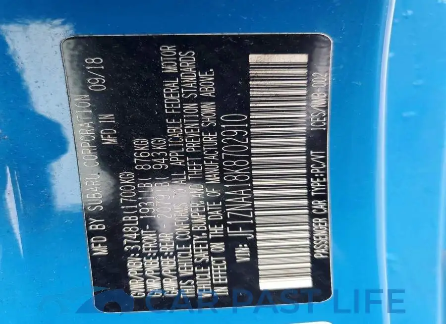 JF1ZNAA18K8702910# 12