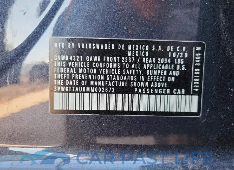 3VW6T7AU8MM002672# 12