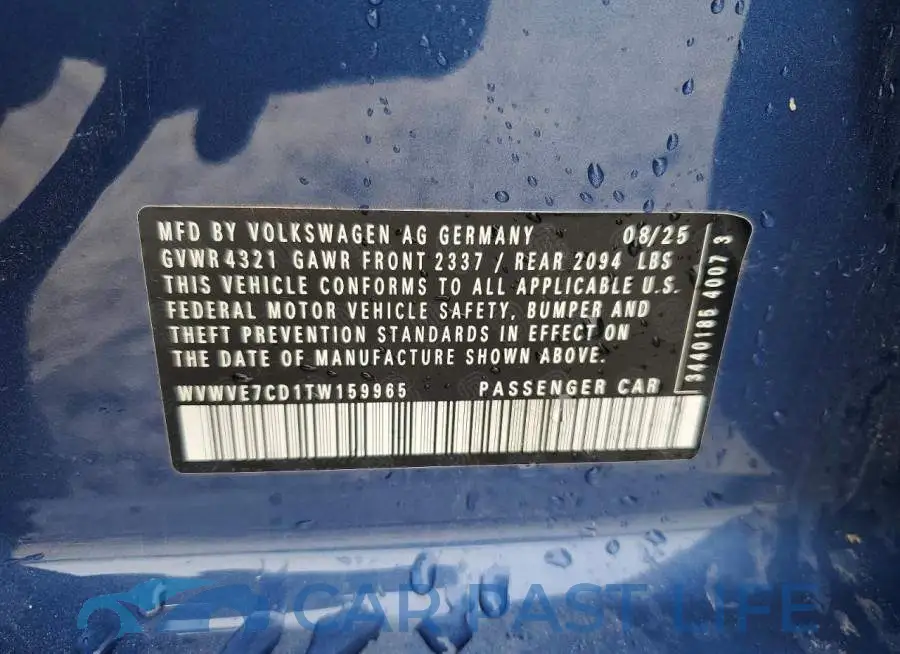 WVWVE7CD1TW159965# 12