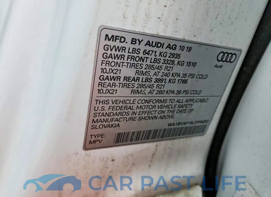 WA1BVAF15LD009252# 13