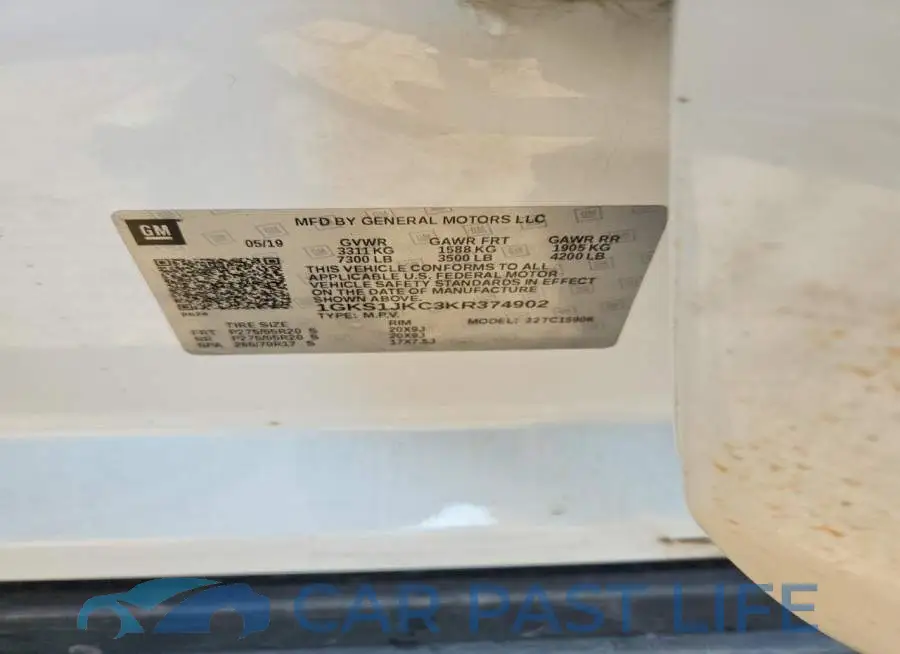 1GKS1JKC3KR374902# 13
