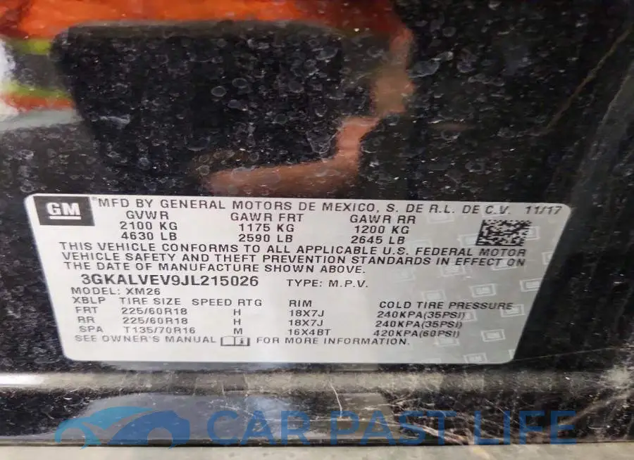 3GKALVEV9JL215026# 13