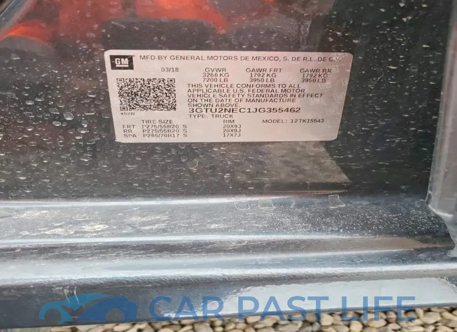 3GTU2NEC1JG355462# 12