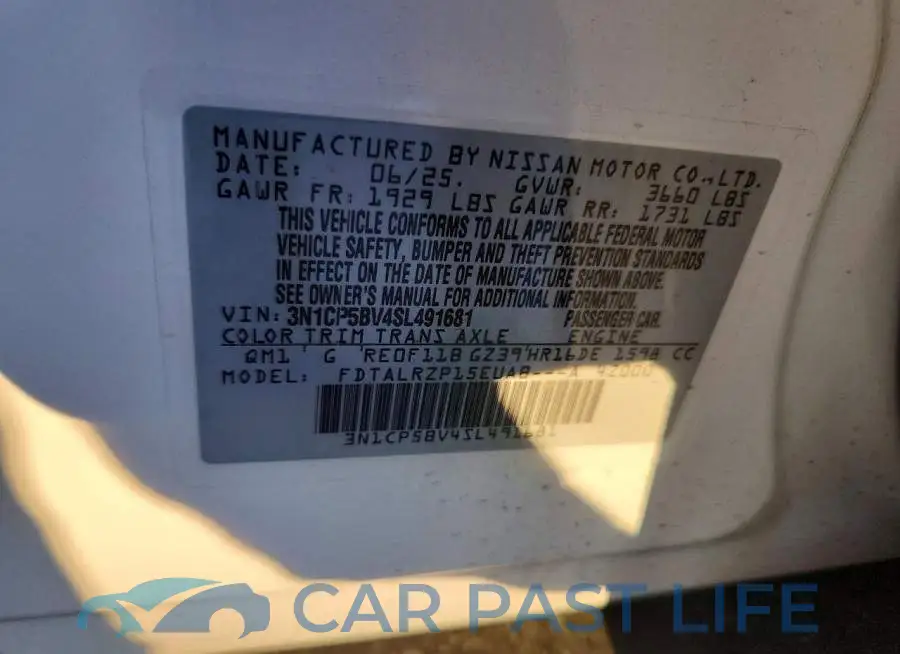 3N1CP5BV4SL491681# 13