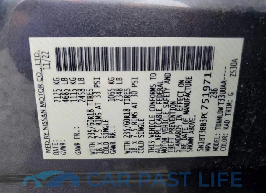5N1BT3BB3PC751971# 13