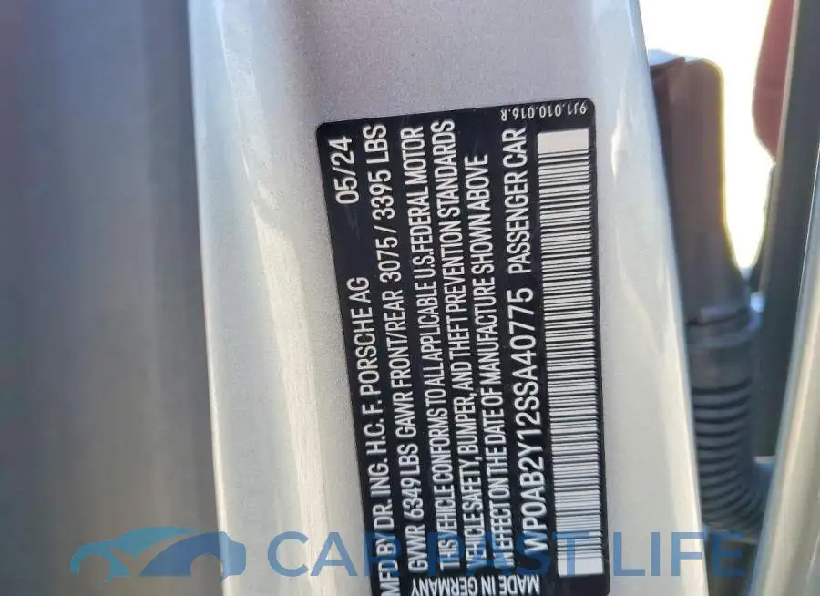 WP0AB2Y12SSA40775# 13