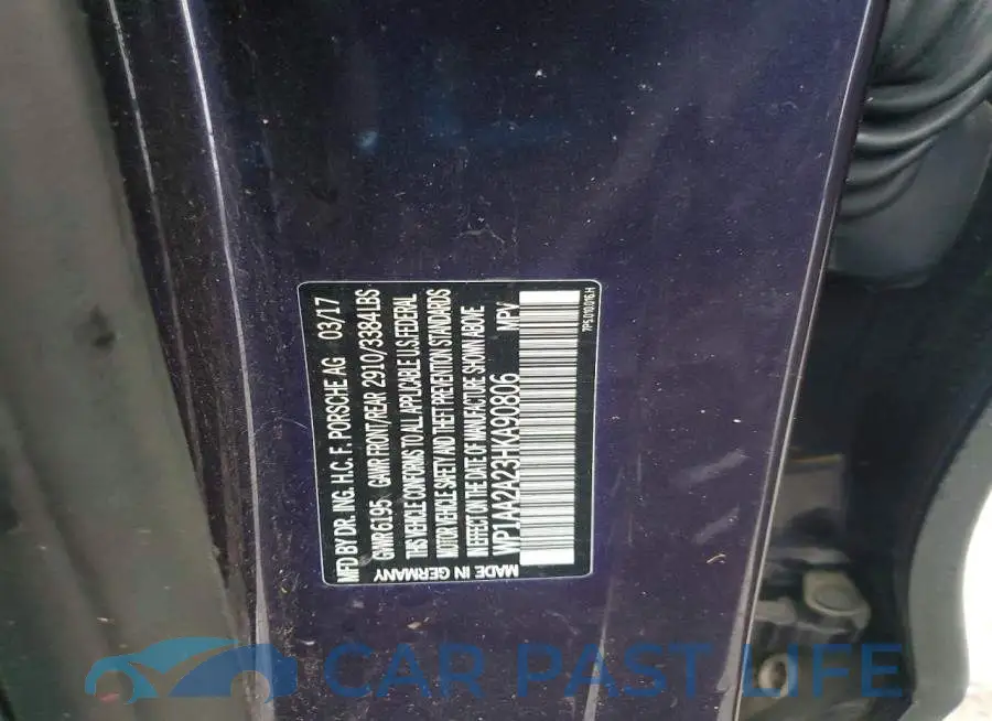 WP1AA2A23HKA90806# 13