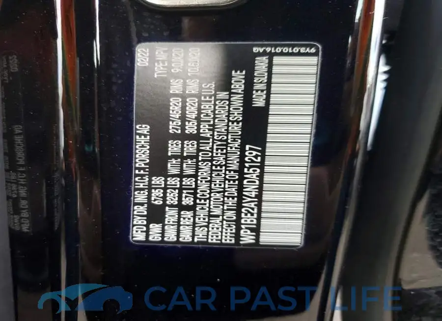 WP1BE2AY4NDA51297# 13