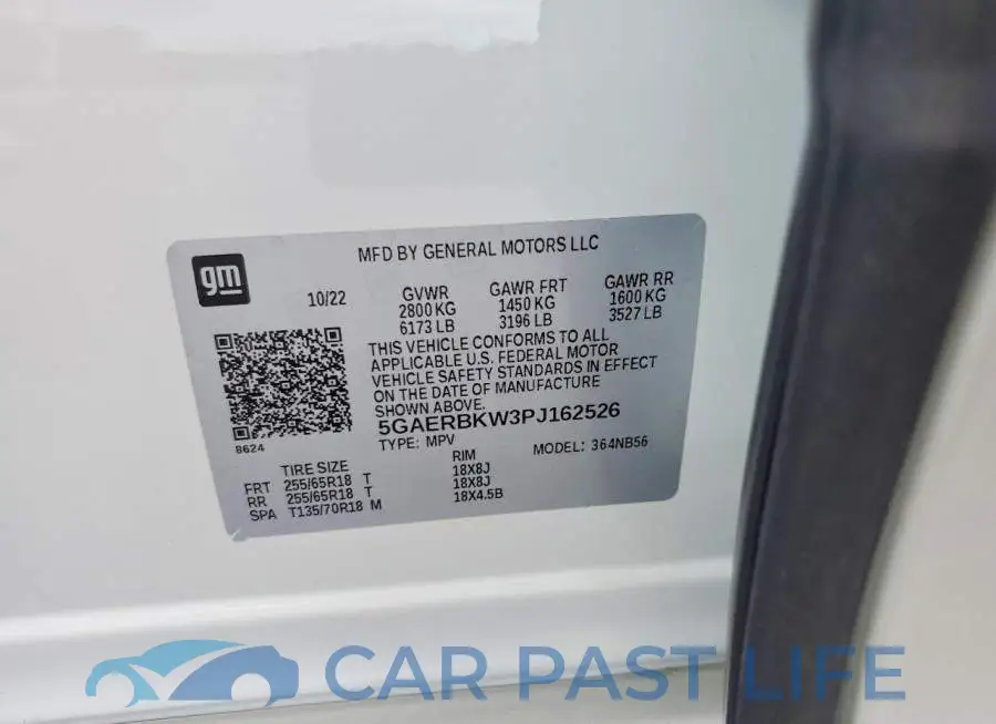 5GAERBKW3PJ162526# 12