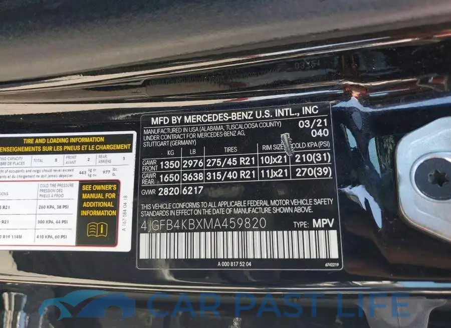 4JGFB4KBXMA459820# 13