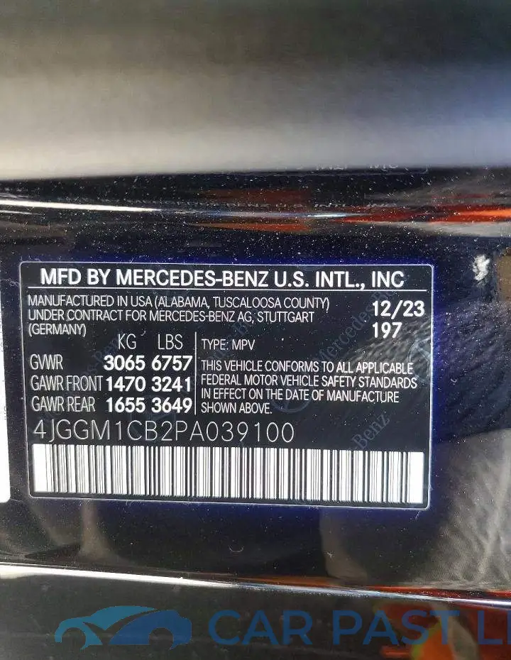 4JGGM1CB2PA039100# 13