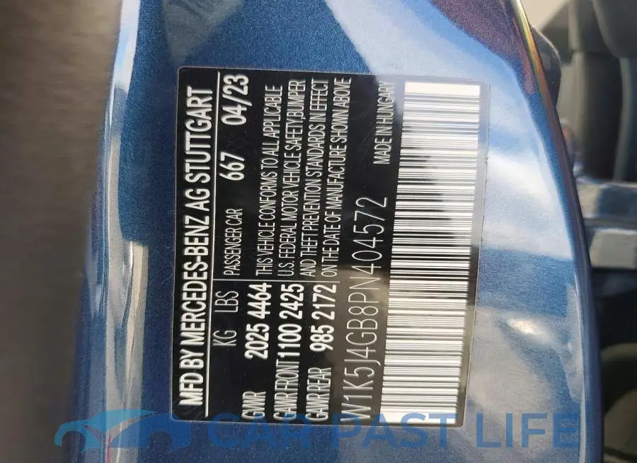 W1K5J4GB8PN404572# 13