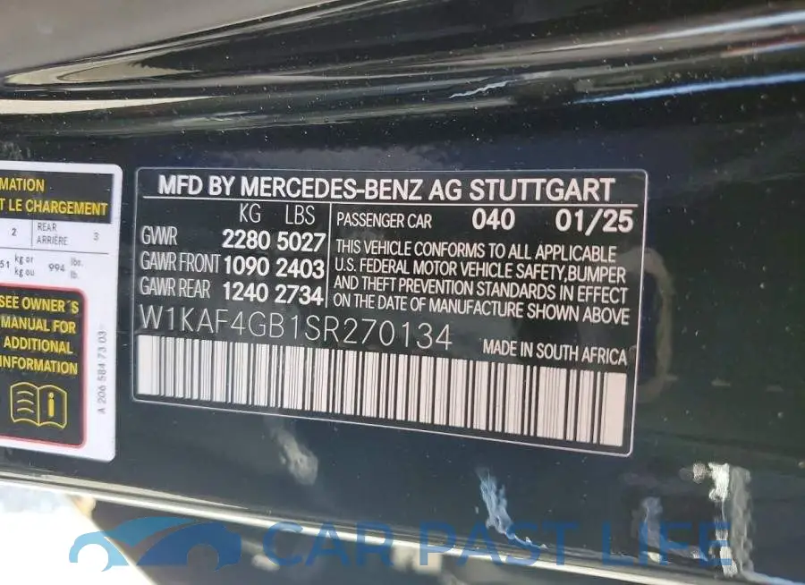 W1KAF4GB1SR270134# 12