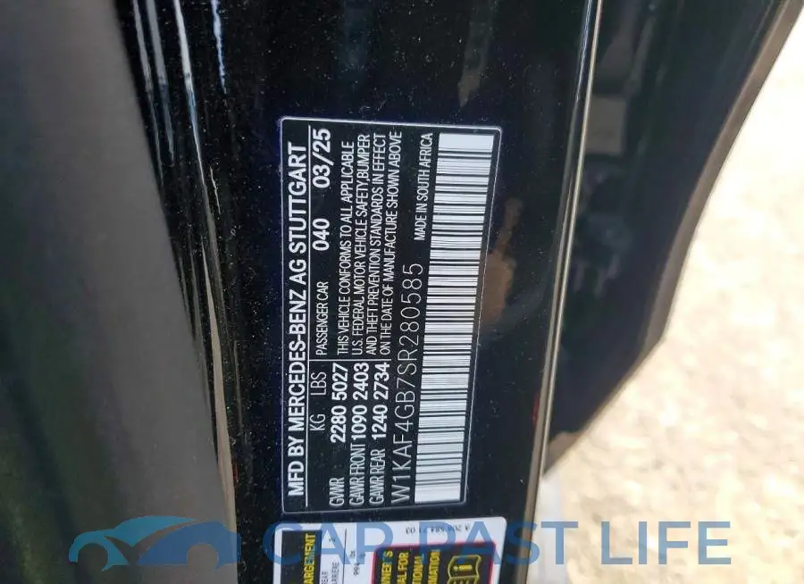 W1KAF4GB7SR280585# 12