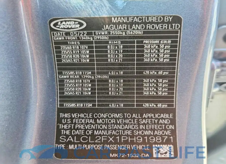 SALCL2FX1PH919871# 13