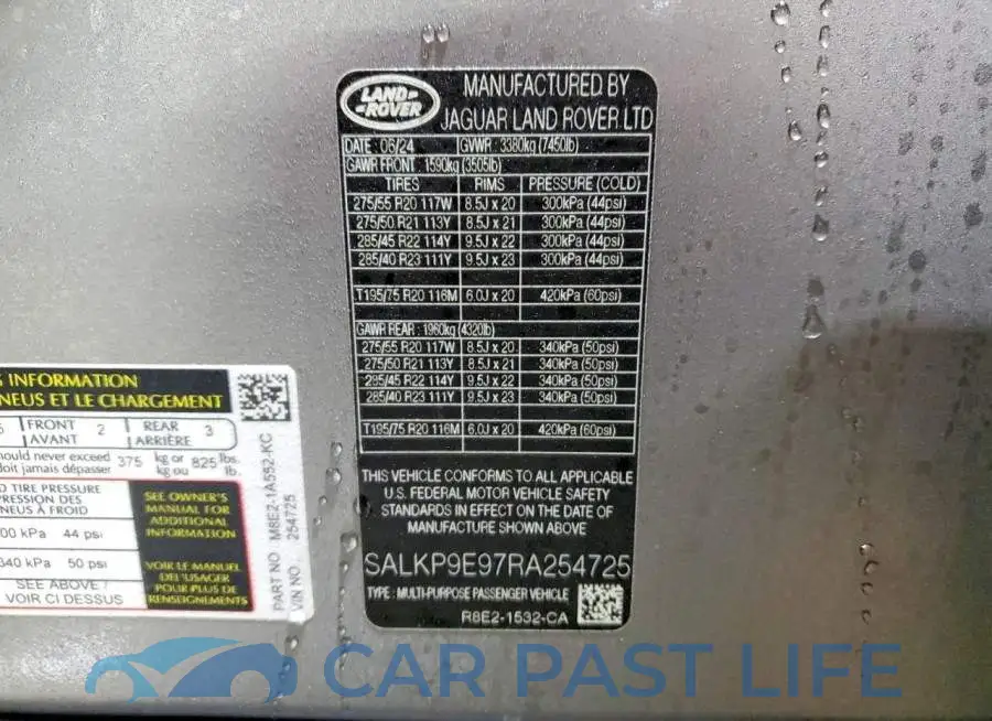 SALKP9E97RA254725# 12