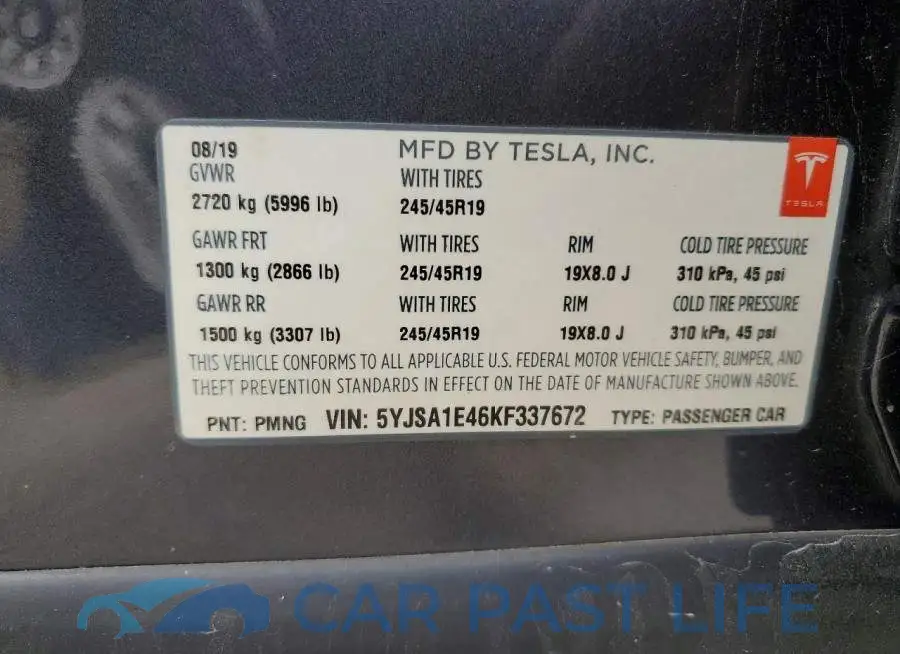 5YJSA1E46KF337672# 12