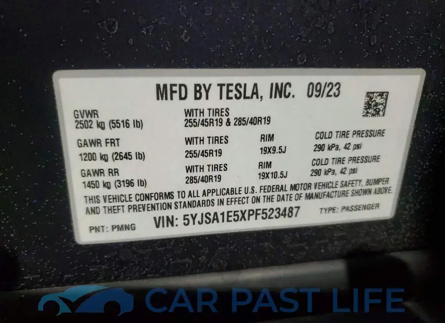 5YJSA1E5XPF523487# 13